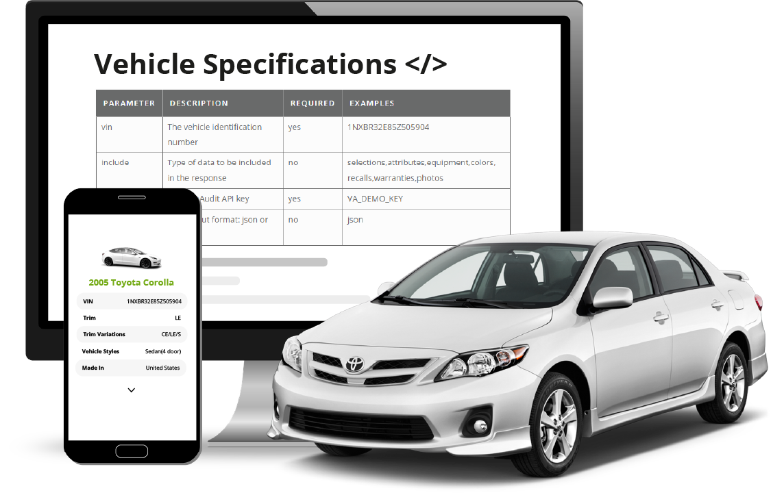 Vehicle Specification API