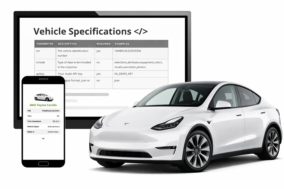 Vehicle Specification API